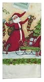 Holly Santa Christmas Kitchen Terry Towel