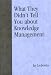 Book cover of What They Didn't Tell You About Knowledge Management.