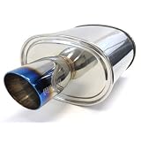 00 01-07 Mitsubishi Lancer Megan Racing Muffler w  3.5 Blue Tip & 3 Inlet by Megan Racing