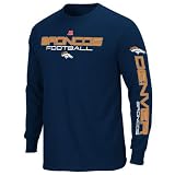 NFL Denver Broncos Primary Receiver III Long Sleeve T-Shirt, Athletic Navy