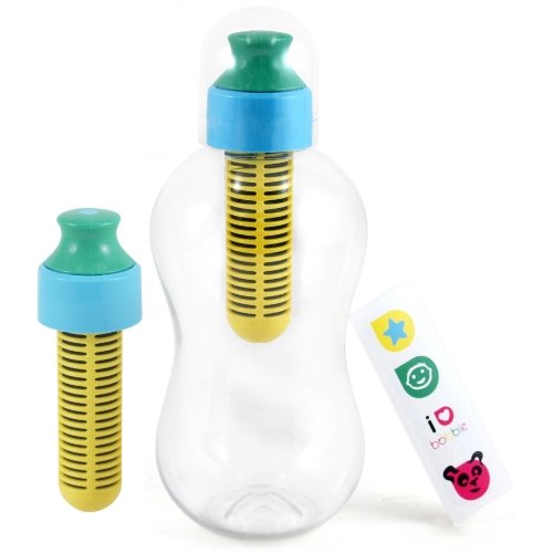 Kids Bobble 2 Complete Filtered Water Bottles with 2 Blue Band Replacement Filters