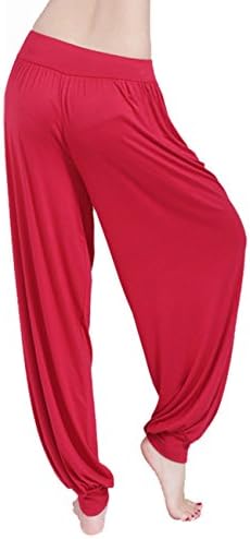 LESENT Womens Soft Elastic Waistband Fitness Yoga Herem Pants