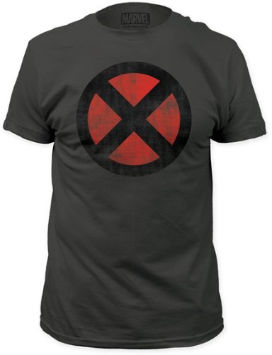 Marvel Comics X-Men Logo Men's Charcoal Grey T-shirt