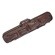Lucasi Brown Leatherette Soft Pool Cue Case with Black Accents, 4B/8S (LC5)