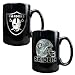 Oakland Raiders NFL 2pc Black Ceramic Coffee Mug Set
