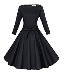A-line Chiffon Fall Vintage Long Sleeves Cocktail Tea Length Club Dress/Prom Dress/Party Dress 