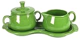 Fiesta Covered Creamer and Sugar Set with Tray, Shamrock