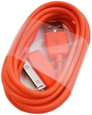 ELONGPRO 2M/6 feet USB Sync Charge Cable Cord for iPad 2 iPod Touch iPhone 4 4S Orange A1Q