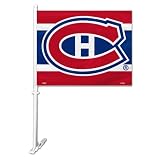 NHL Montreal Canadiens Car Flag with Wall Brackett