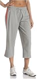  : Russell Athletic Women's Motion Stretch Jersey Capri, Oxford, Small