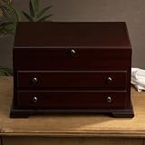Wallace Dark Walnut 2 Drawer Chest with Feet