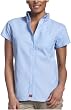 Dickies Girl Junior's Oxford Short Sleeve Button Down Shirt