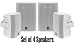 Yamaha All Weather Outdoor / Indoor Wall Mountable Natural Sound 120 watt 2 way Acoustic Suspension Speakers with Exclusive Dual Tweeters - Set of 2 - White &amp; Paintable - with 100ft 16 AWG Speaker Wire - Compatible with All Audio / Video Home Theater Sound Systems, Components, CD Players, or Receivers