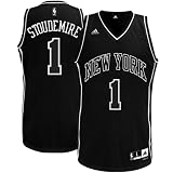 Adidas New York Knicks Amar'e Stoudemire Black & White Fashion Swingman Jersey Small