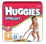 Huggies Snug & Dry Diapers, Size 4, 31-Count Jumbo Pack Huggies Snug & Dry Diapers, Size 4, 31-Count Jumbo Pack