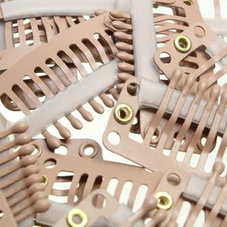 Brand NEW Large Light Brown Extension Clips, Toupee Clips, Wig Clips, Clip-in Extension Clips