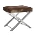 Lazy Susan Caramel Faux Pony Bench, Small