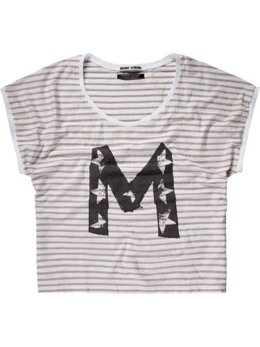 Maison Scotch Damen Top 12210351733 - Boxy fit \'M\' theme tee, Gr. 42 (XL / size 4), Mehr Preisvergleich