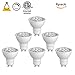 (6-Pack, Warm White) Sunthin® 6.5W GU10 Led Bulb, Dimmable, 60w Equivalent, Recessed Lighting, GU10 LED, LED spotlight, 500lm, 38°