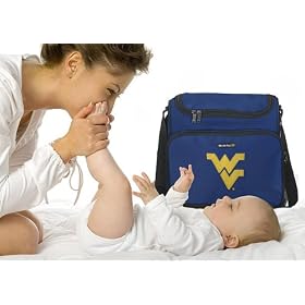 West Virginia University WVU Mountaineers Logo Diaper Bag College Official NCAA College Baby Bags and Shower Gifts for New Mom Dad Dads or Moms Men Man and Women Alumni