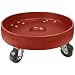 Dixie Poly D-18-20 Plastic Drum Dolly for 20 gallon Drum, 600 lbs Capacity, 18.5" Diameter x 6.5" Height, Red