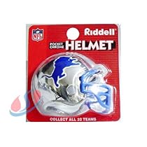 Detroit Lions Chrome Pocket Pro NFL Helmet