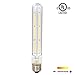 SUNMEG 6W T10 Tubular Bulb, Led Filament Bulbs, 120V Instant on Filament LED, Soft White 2700K, E26 Base 360 Degree Beam Angle, Equivalent to 60W Incandescent Chandelier Bulb - Dimmable