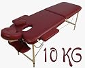 Table de Massage - Alu - seulement 10kg, pliante Confort, beaucoup d'accessoires,rouge