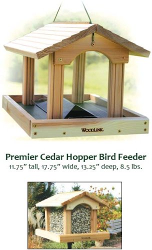 Woodlink Premier Cedar Hopper Bird Feeder