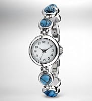 Round Face Beaded Strap Watch