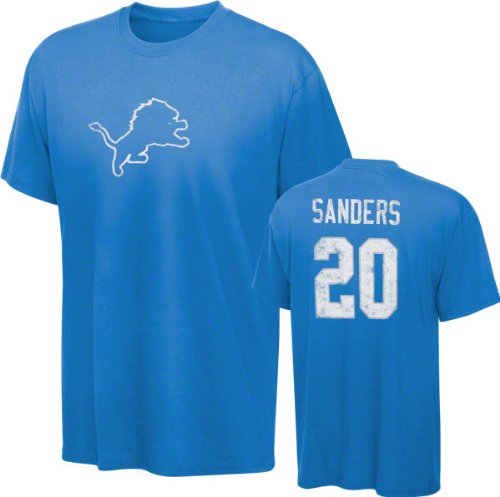 Detroit Lions Youth Blue Reebok Barry Sanders Name & Number T-Shirt