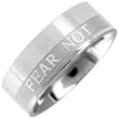 Christian Stainless Steel Rings - "Fear Not" Isaiah 41:10 - Size 09 - 12
