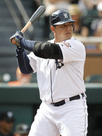 Toronto Blue Jays v Detroit Tigers, LAKELAND, FL - MARCH 01: Miguel Cabrera Photographic Poster Print by Leon Halip, 24x32