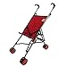 The New York Doll Collection First Dolls Stroller for Kids, - one piece â€“ Red Color for18â€ inch Folds for Storage - Great Gift for Toddlers