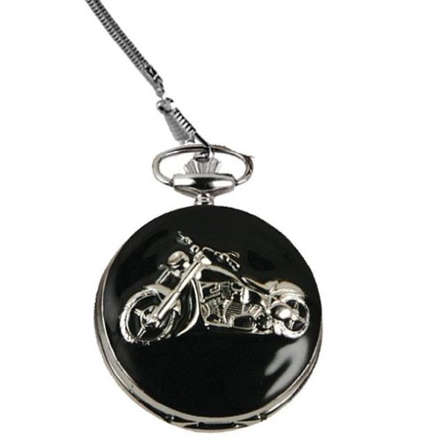 Belt Loop Quartz Pocket Watch with (Motorcycle)