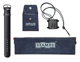 S.T.A.M.P.S. 「リストバンド 牛本革 ブラック （デニムケース入り）」 ＆ 「ネックチェーン （デニムケース入り）」 セット