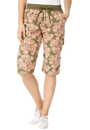 Women's Plus Size Shorts With Convertible Tabs