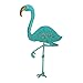 ID 1626 Flamingo Walking Patch Bird Lawn Decoration Embroidered Iron On Applique
