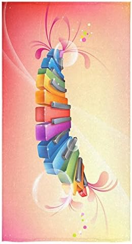 Piano Keyboard Sale Custom Bath Towels Large Soft and Comfortable Travel Beach Bathroom Shower Washcloth Wrap for Men/Women 80% Polyester 20% Cotton, (30" x 56")