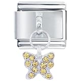 November Butterfly Animals Italian Charms Bracelet Link