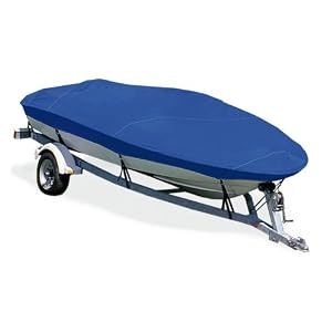 Taylor Made Products Trailerite Semi-Custom Boat Cover for Basic Fishing Boat with Outboard Motor Hood by