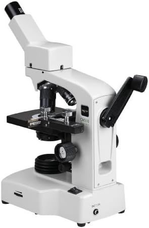 Ample Scientific Nexcope CM304H Hybrid-Power Basic Monocular Compound Microscope, WF10x Eyepiece, 40x-1000x Magnification, Brightfield, LED Illumination, Iris Diaphragm, Mechanical Stage, 120V or Battery-Powered