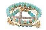 Ladies Turquoise with Gold 4 Piece Bu...