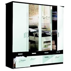 Wohnprofi Kleiderschrank Time (schwarz/wei�, 2-t�rig,B/H/T ca.98/196/57cm)