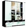 Wohnprofi Kleiderschrank Time (schwarz/wei�, 2-t�rig,B/H/T ca.98/196/57cm)