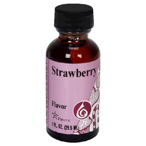 LorAnn Artificial Flavoring Oils, Strawberry Flavoring Oil, 1-Ounce Bottles (Pack of 4) by LorAnn Oils
