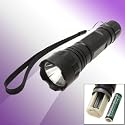 TeckNet Black 3W Luxeon LED Tactical Torch / Flashlight - With Water Resistant