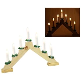 Wooden Candle Bridge 7 Bulb