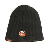 New York Islanders Black Cable Knit Beanie (Uncuffed)