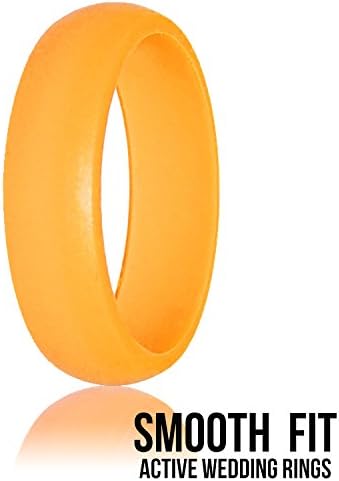 Comfortable, True Size, Womens Silicone Wedding Ring - Set of 3 - Premium Medical Grade